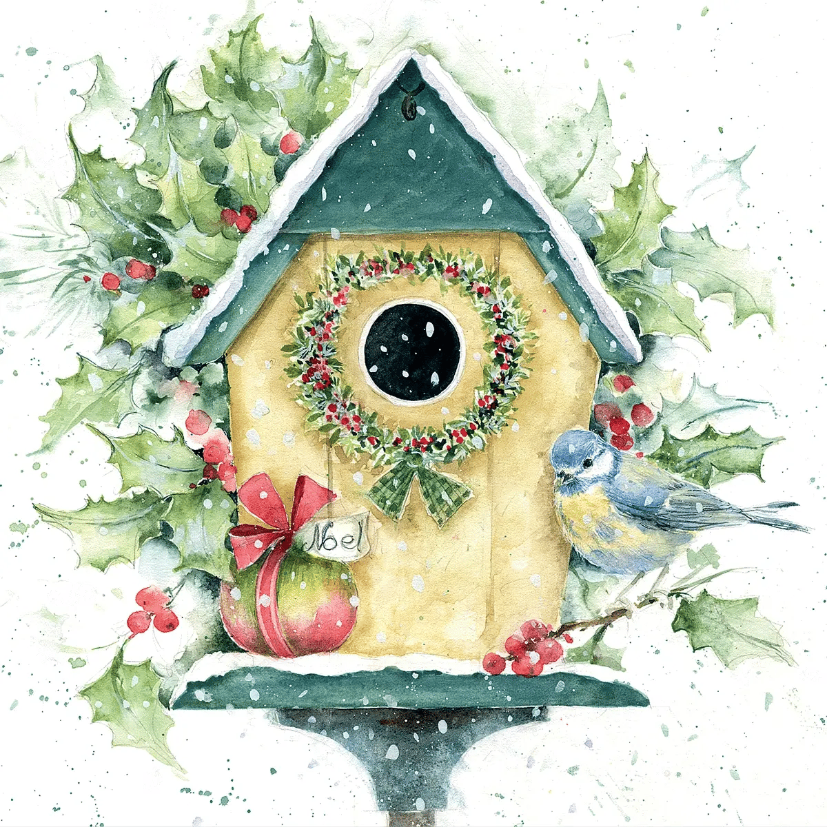Die Cut Decoupage – Xmas Birdhouse (Pack Of 3)-2