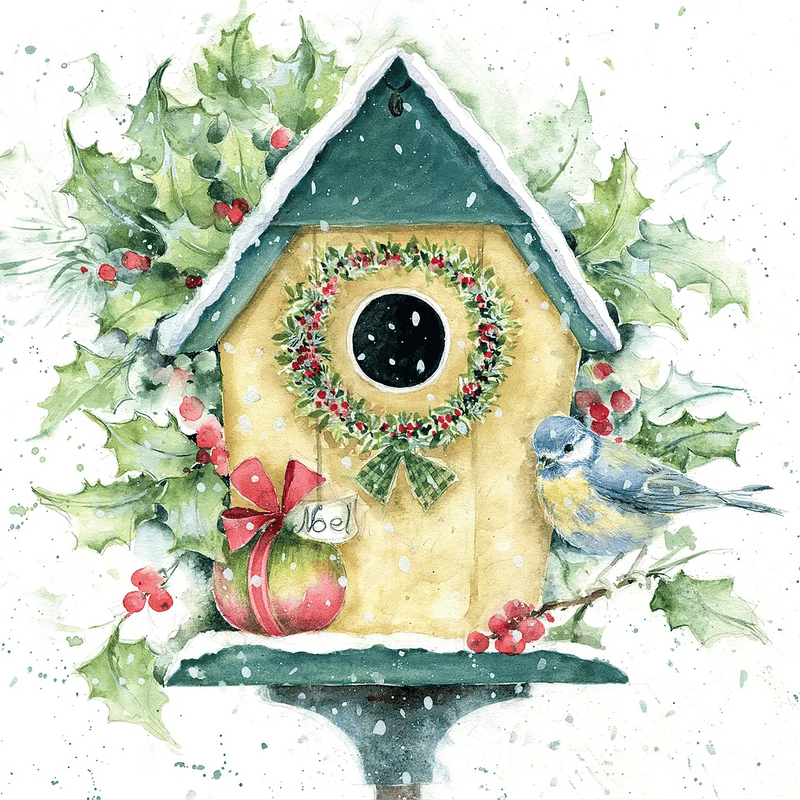 Die Cut Decoupage – Xmas Birdhouse (Pack Of 3)-2