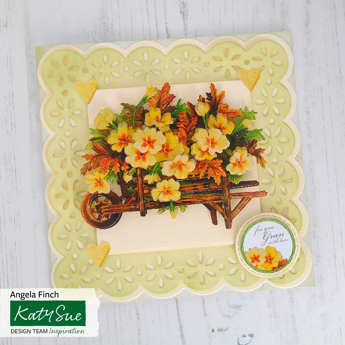 Die Cut Decoupage – Primrose Wheelbarrow (Pack Of 3)-2