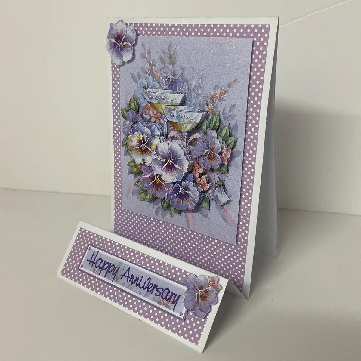 Die Cut Decoupage – Champagne And Violets (Pack Of 3)-2