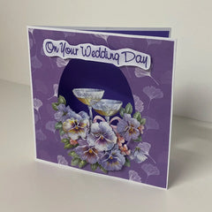 Die Cut Decoupage – Champagne And Violets (Pack Of 3)-3
