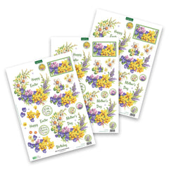 Découpages Die Cut – Fleurs printanières (Paquet de 3)-1