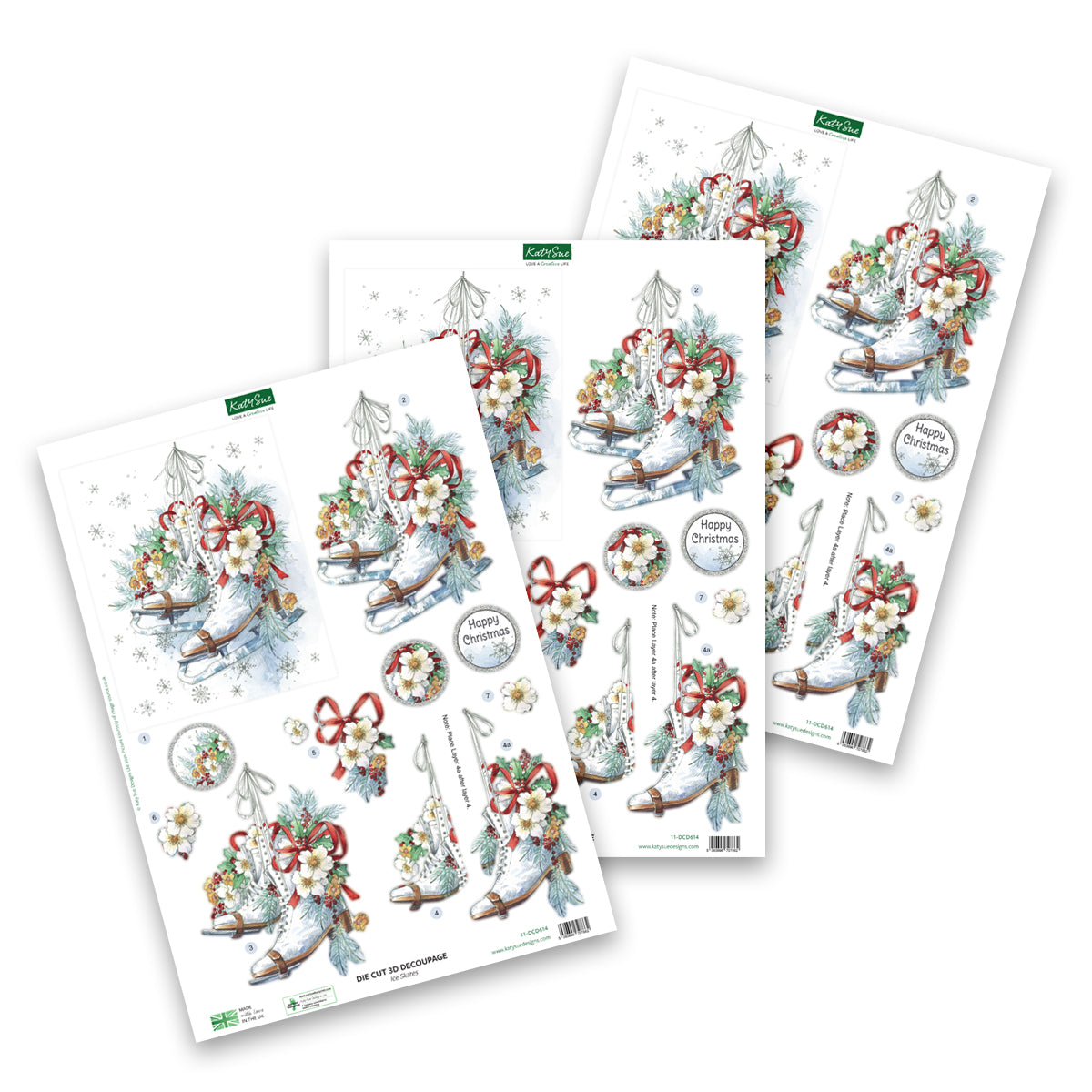 Découpage Découpé – Patins à Glace (Paquet de 3)
