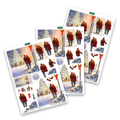 Katy Sue Designs Décopatch Découpé à l'Emporte-Pièce – Une promenade de Noël (lot de 3)-1