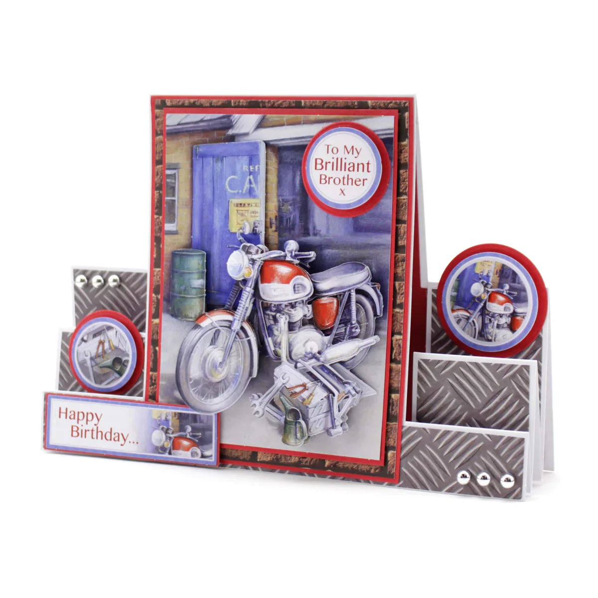 Die Cut Decoupage – Motorbike & Tools (Pack Of 3)-2
