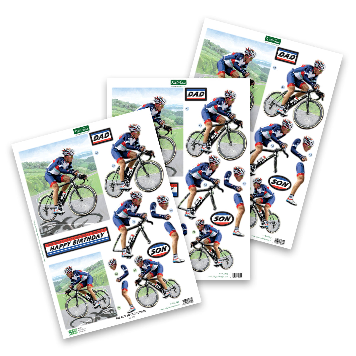 Découpage prédécoupé – Cyclisme (Lot de 3)-1