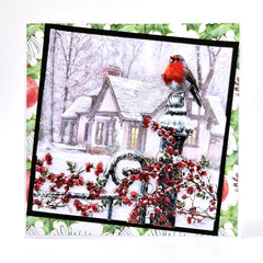 Die Cut Decoupage – Robin On Railing (Pack Of 3)-2