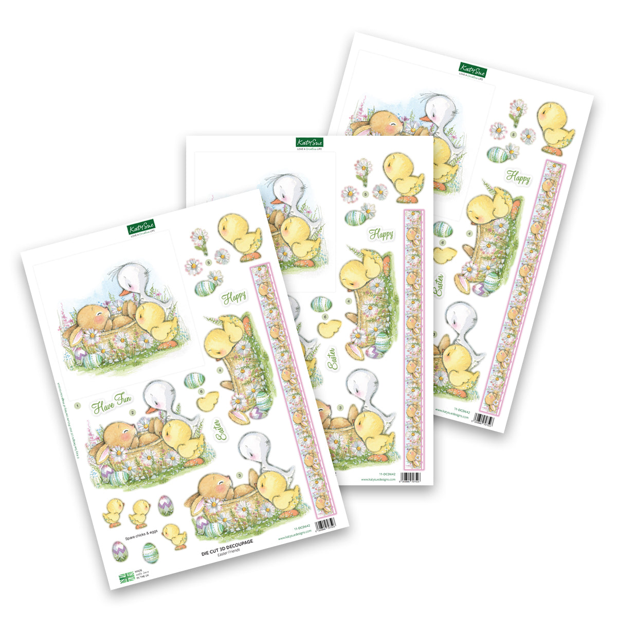 Die Cut Decoupage – Easter Friends (Pack Of 3)-1