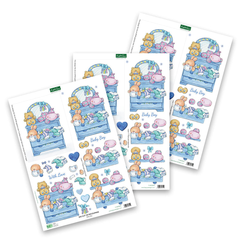 Découpage Prédécoupé – Bébé Garçon (Paquet De 3)-1