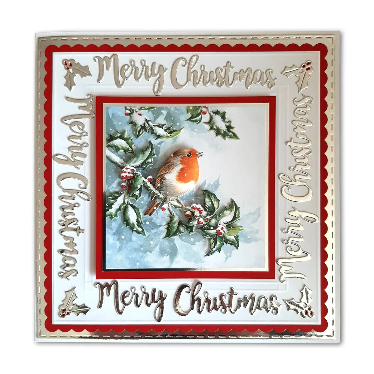 Die Cut Decoupage – Robin On Holly (Pack Of 3)-2