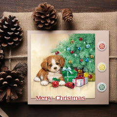 Die Cut Decoupage – Puppy Under Tree (Pack Of 3)-2