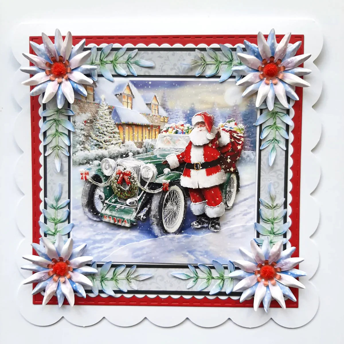 Die Cut Decoupage – Santa & Car (Pack Of 3)-2