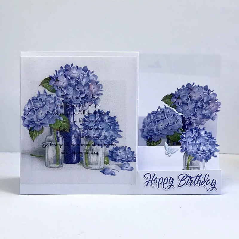 Die Cut Decoupage – Blue Hydrangeas (Pack Of 3)-3