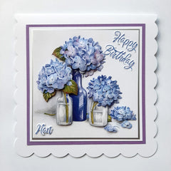 Die Cut Decoupage – Blue Hydrangeas (Pack Of 3)-4