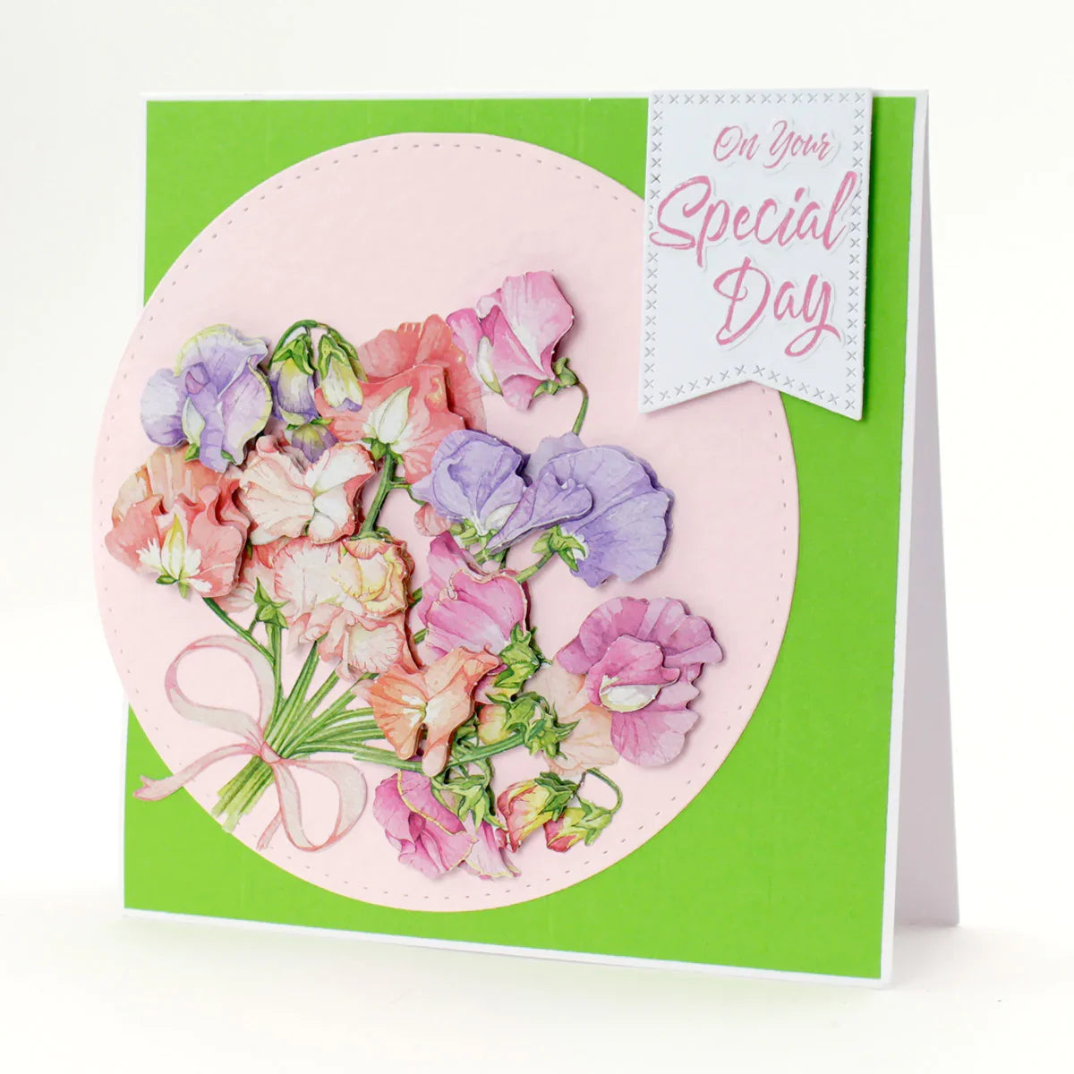 Decoupage troquelado – Guisantes de olor (paquete de 3)-2