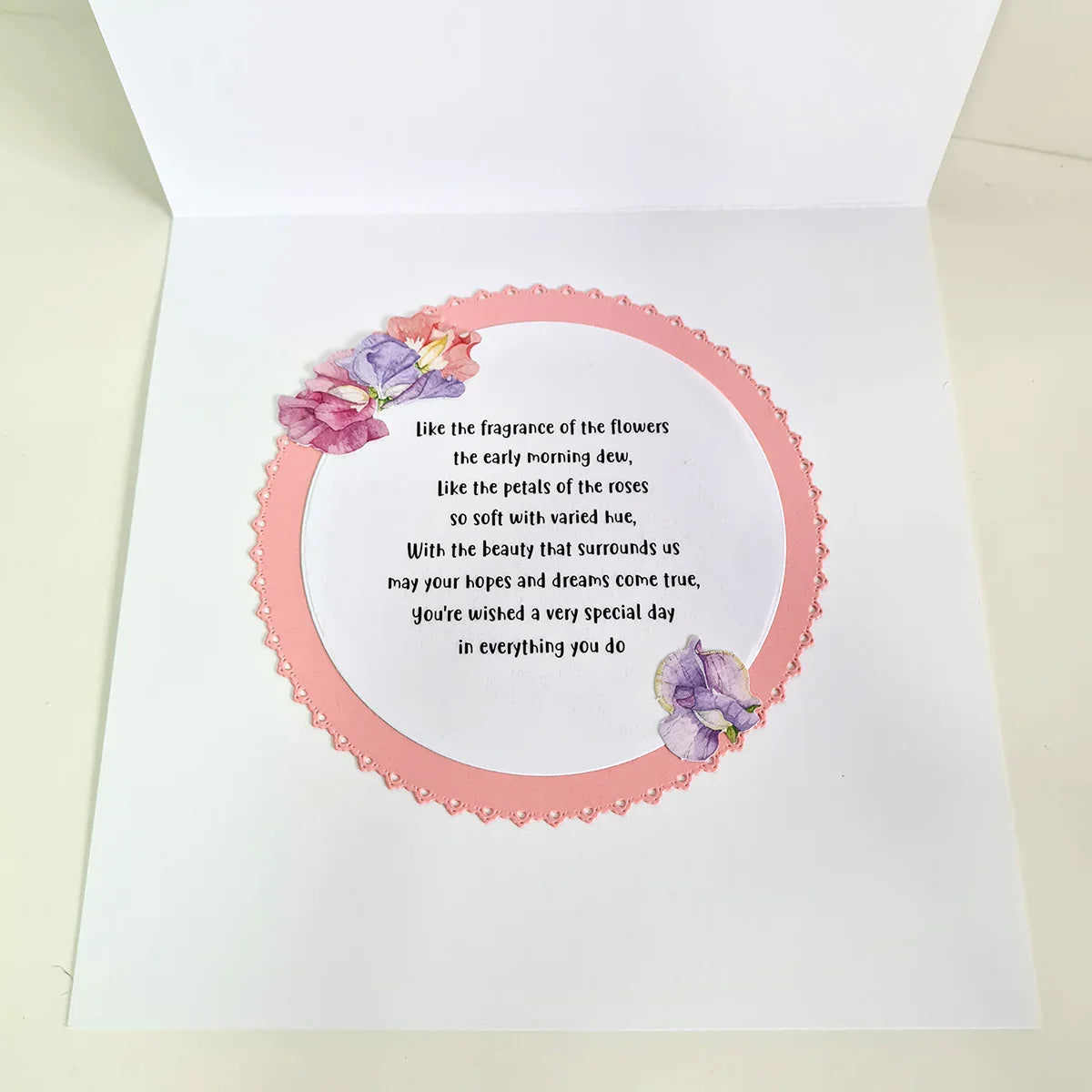Decoupage troquelado – Guisantes de olor (paquete de 3)-5