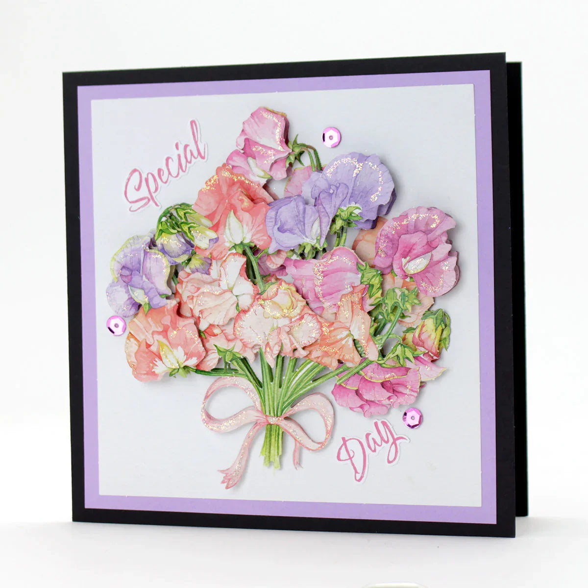 Decoupage troquelado – Guisantes de olor (paquete de 3)-7