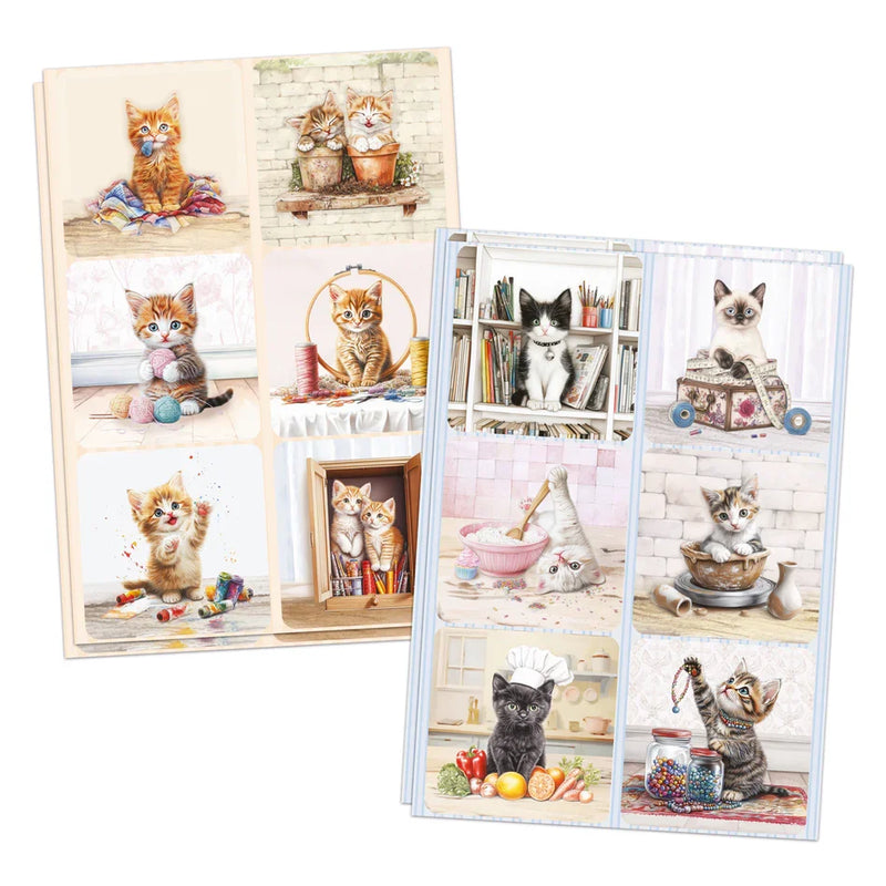Crafty Kittens Die Cut Topper & Decoupage Collection-4