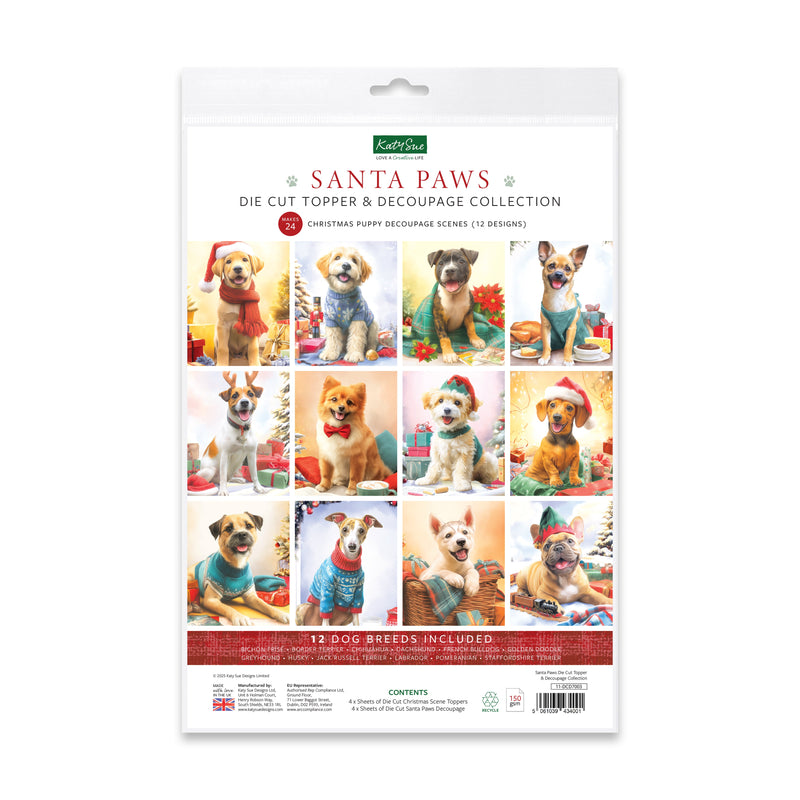 Collection de découpes et de décopatch Katy Sue Santa Paws-1