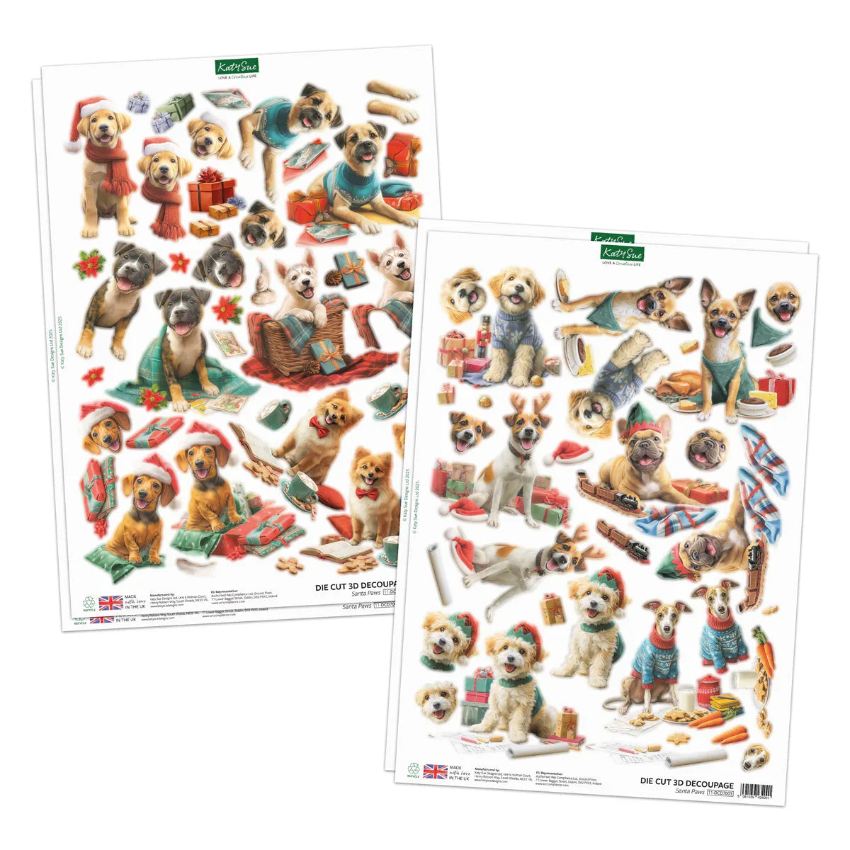 Collection de découpes et de décopatch Katy Sue Santa Paws-3