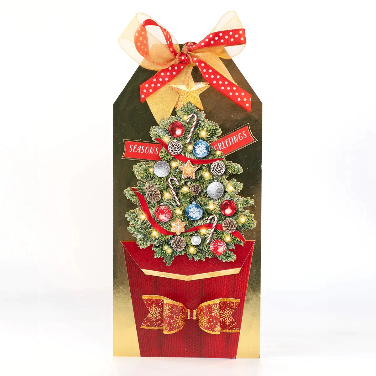 Die Cut Decoupage – Poinsettia and Christmas Tree (Pack Of 4)-7