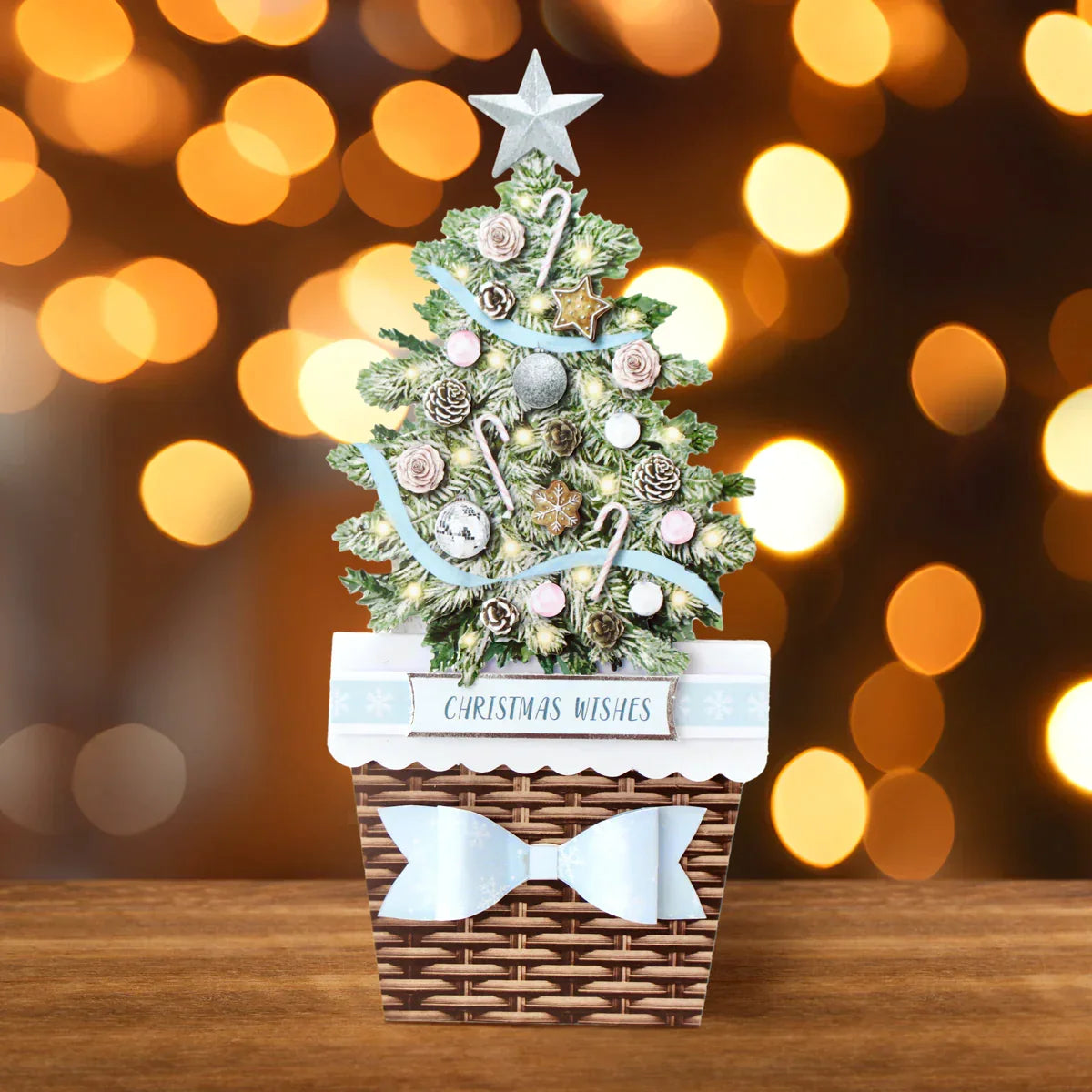 Die Cut Decoupage – Poinsettia and Christmas Tree (Pack Of 4)-8