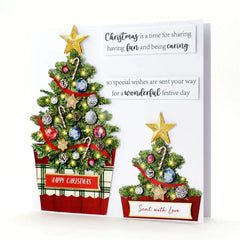 Die Cut Decoupage – Poinsettia and Christmas Tree (Pack Of 4)-10