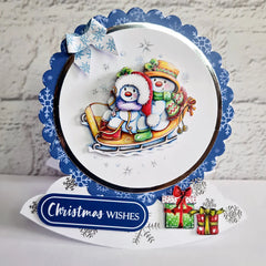 Die Cut Decoupage – Snowmen Scenes (pack of 12)-16