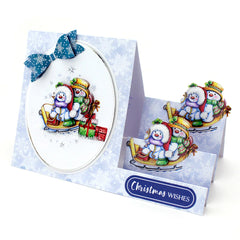 Die Cut Decoupage – Snowmen Scenes (pack of 12)-18
