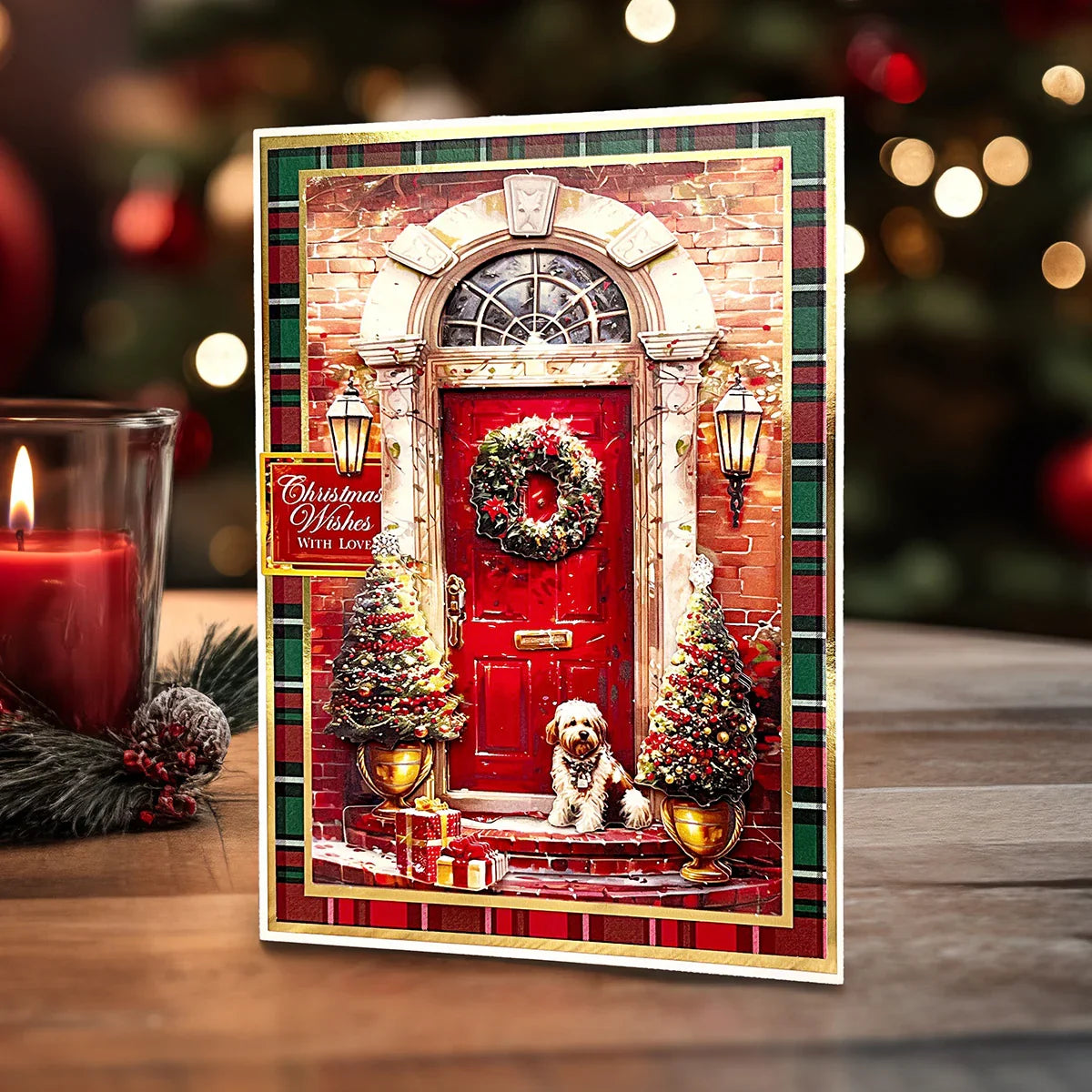Die Cut Decoupage – Christmas Morning Door Scene (pack of 3)-2