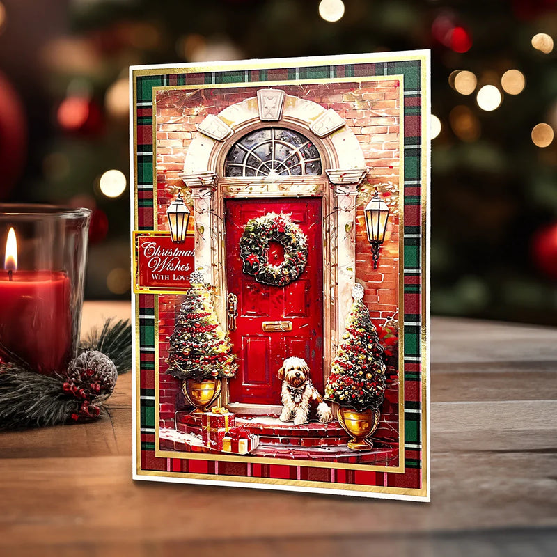 Die Cut Decoupage – Christmas Morning Door Scene (pack of 3)-2