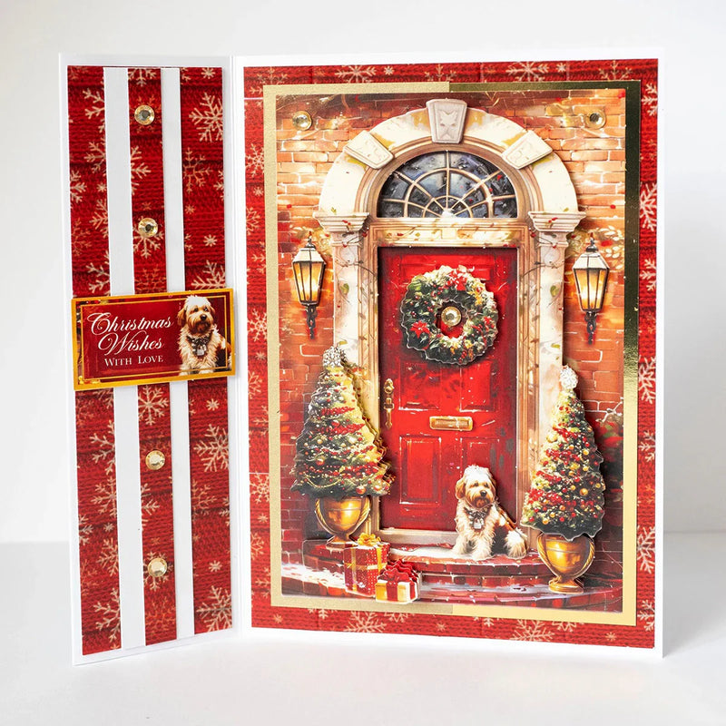 Die Cut Decoupage – Christmas Morning Door Scene (pack of 3)-6