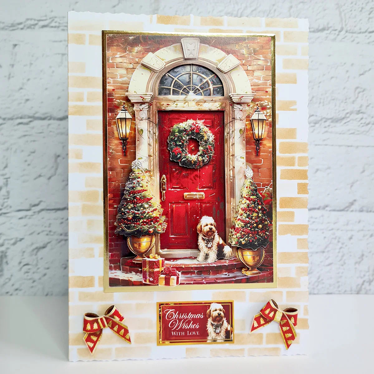 Die Cut Decoupage – Christmas Morning Door Scene (pack of 3)-7