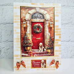 Die Cut Decoupage – Christmas Morning Door Scene (pack of 3)-7