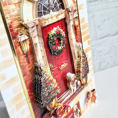 Die Cut Decoupage – Christmas Morning Door Scene (pack of 3)-8