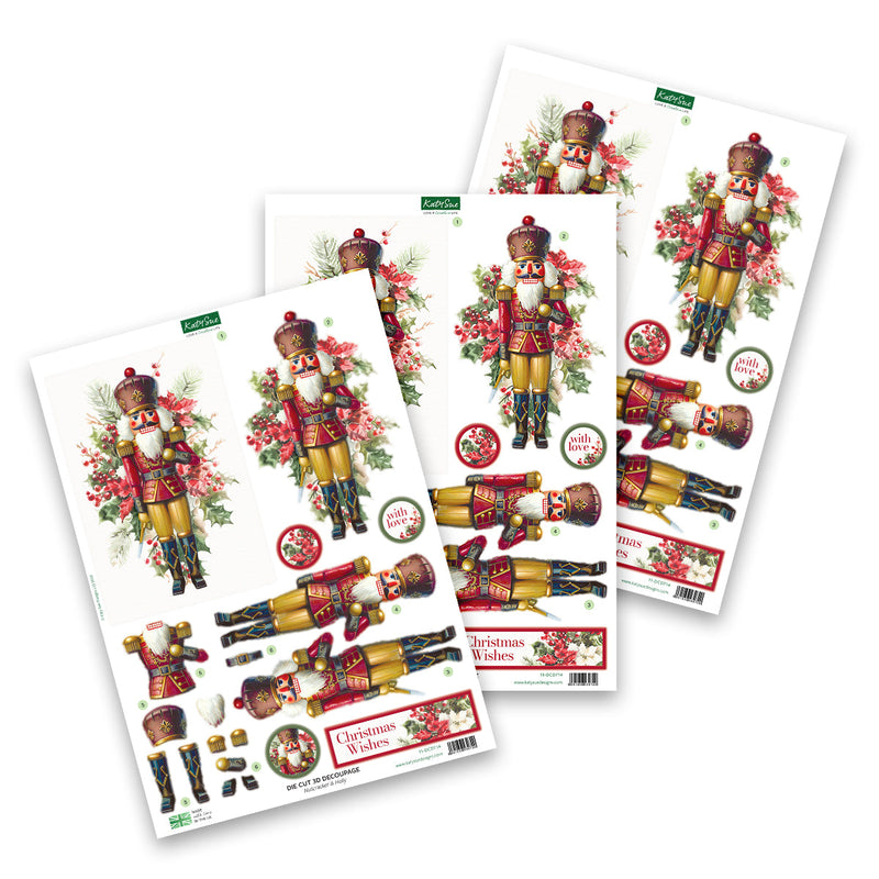 Découpage prédécoupé – Casse-Noisette et Houx (lot de 3)-1