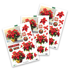 Die Cut Decoupage – Potted Poinsettia (pack of 3)-1