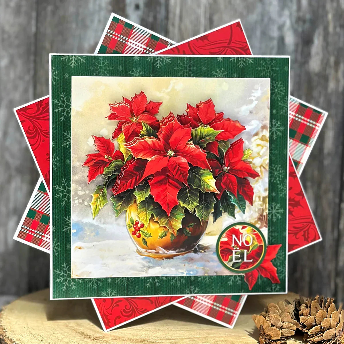 Die Cut Decoupage – Potted Poinsettia (pack of 3)-3