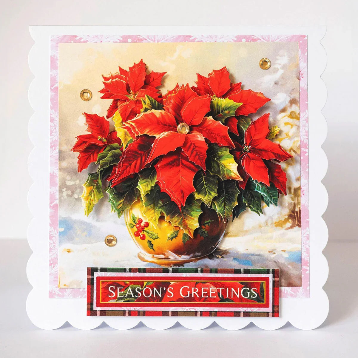 Die Cut Decoupage – Potted Poinsettia (pack of 3)-6
