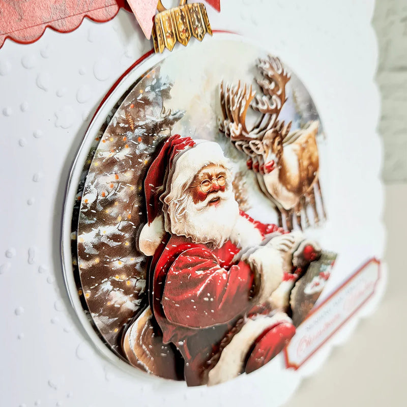 Die Cut Decoupage – Santa & Rudolph Bauble (pack of 3)-10