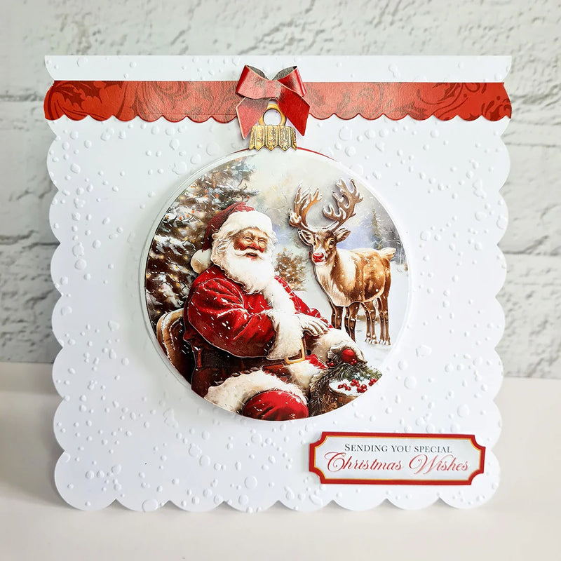 Die Cut Decoupage – Santa & Rudolph Bauble (pack of 3)-11