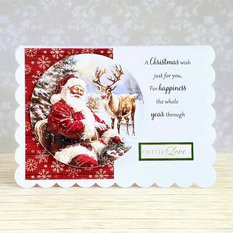 Die Cut Decoupage – Santa & Rudolph Bauble (pack of 3)-5