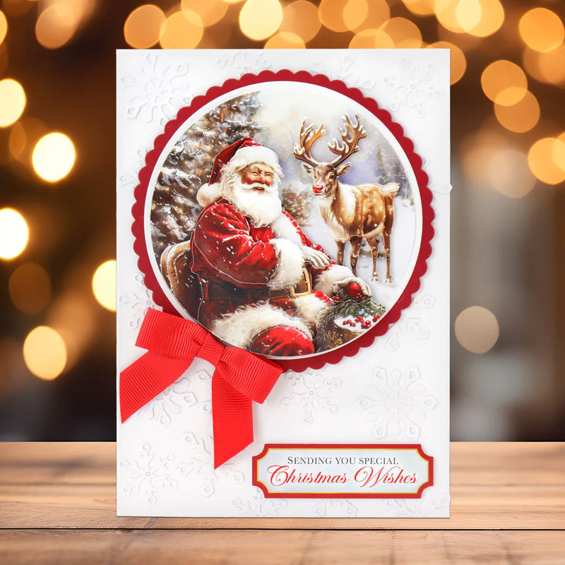 Die Cut Decoupage – Santa & Rudolph Bauble (pack of 3)-8