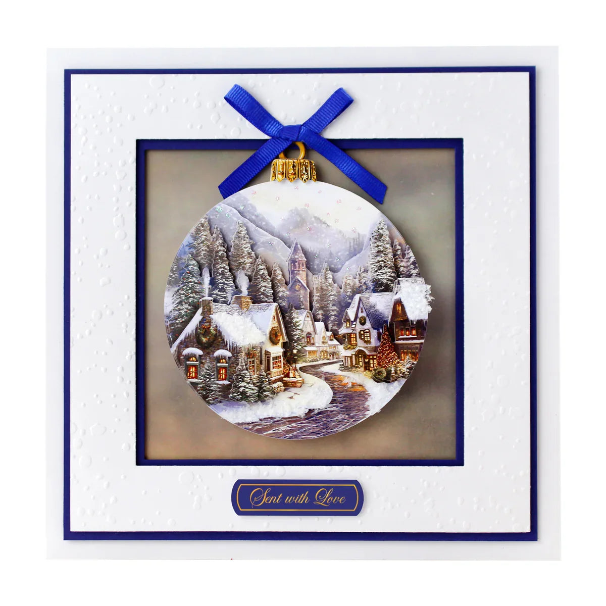 Découpage découpé à la matrice – Boule de Noël Village (paquet de 3)-3
