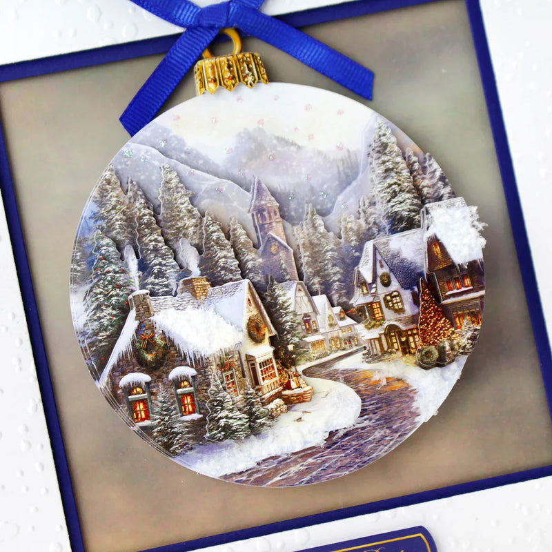Découpage découpé à la matrice – Boule de Noël Village (paquet de 3)-4