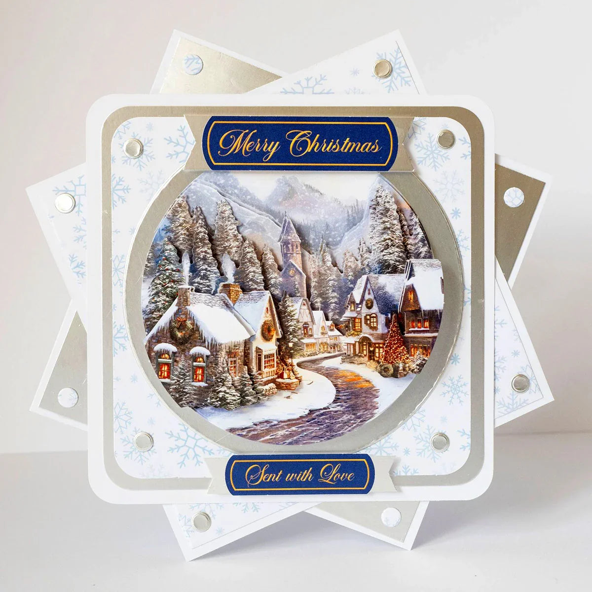 Découpage découpé à la matrice – Boule de Noël Village (paquet de 3)-7