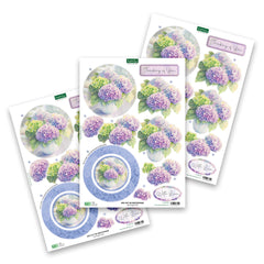 Die Cut Decoupage – Hydrangea Vase (pack of 3)-1