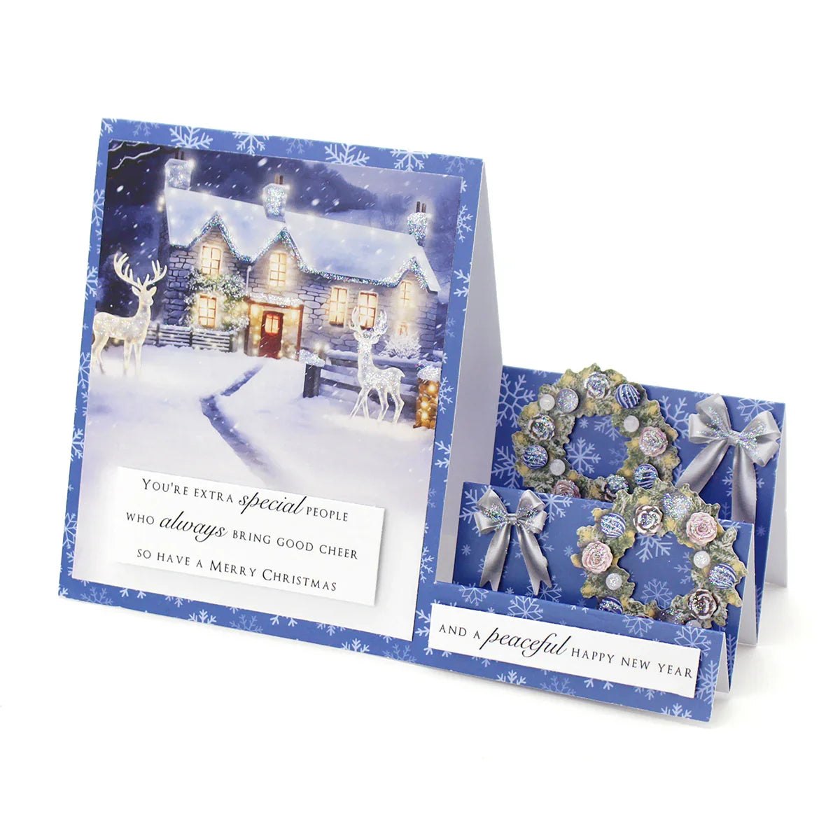 Katy Sue Découpage prédécoupé – Embellissements floraux de Noël, Hiver (lot de 3)-3