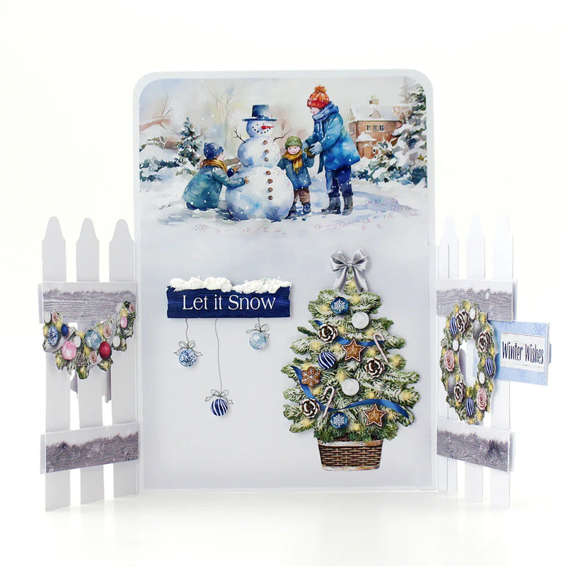 Katy Sue Découpage prédécoupé – Embellissements floraux de Noël, Hiver (lot de 3)-5