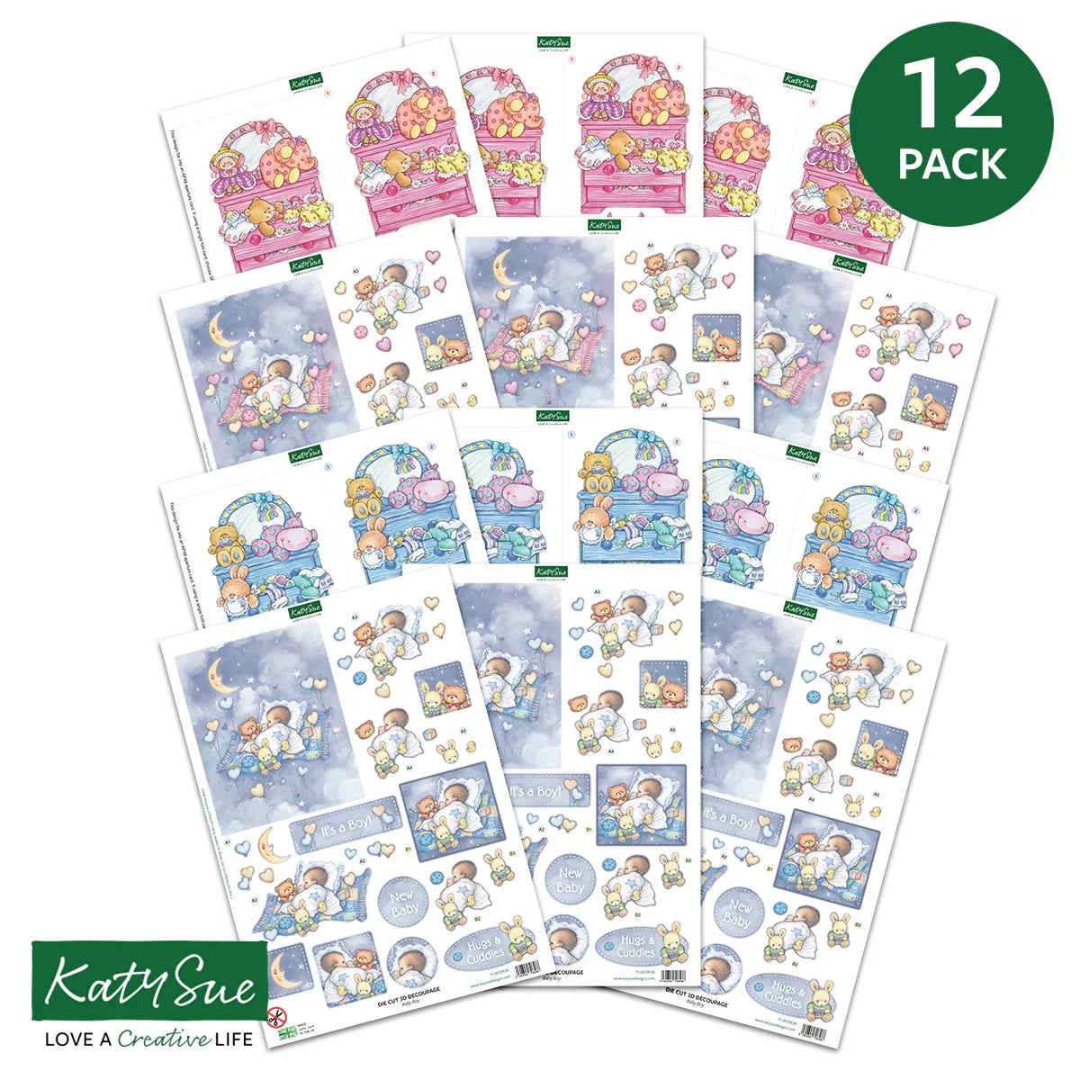 Die Cut Decoupage – Baby (Pack Of 12)-2